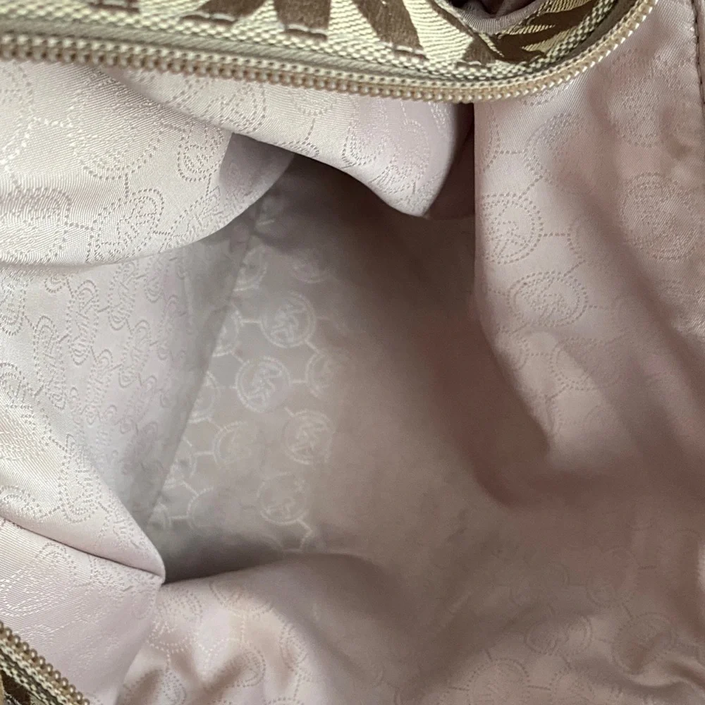Michael Kors Brown and Gold Signature Tote